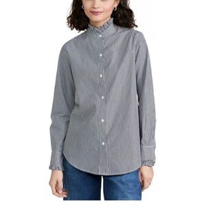 Nili Lotan Lydia Shirt Black and White Striped Button Down